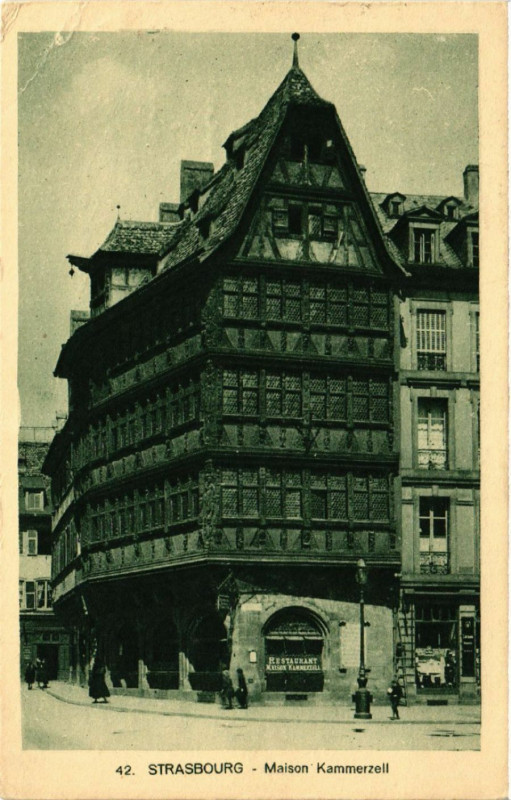 Carte postale ancienne Strasbourg - Maison KammerZELL à Strasbourg