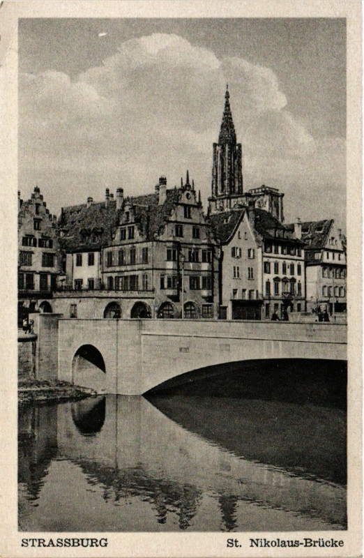 Carte postale ancienne Strassburg - Saint-Nikolaus Brucke