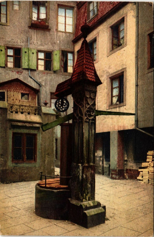Carte postale ancienne Strassburg - Hof Barbaragasse