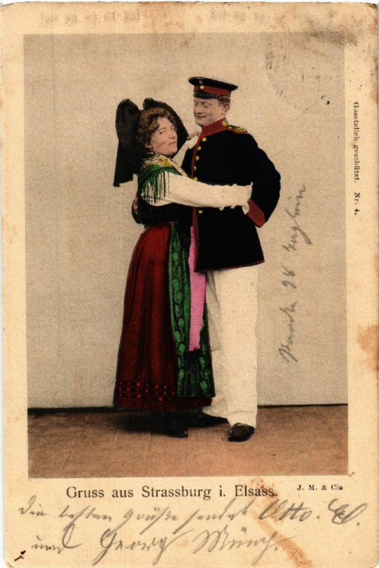 Carte postale ancienne Strasbourg - Strassburg - Folklore - Types à Strasbourg