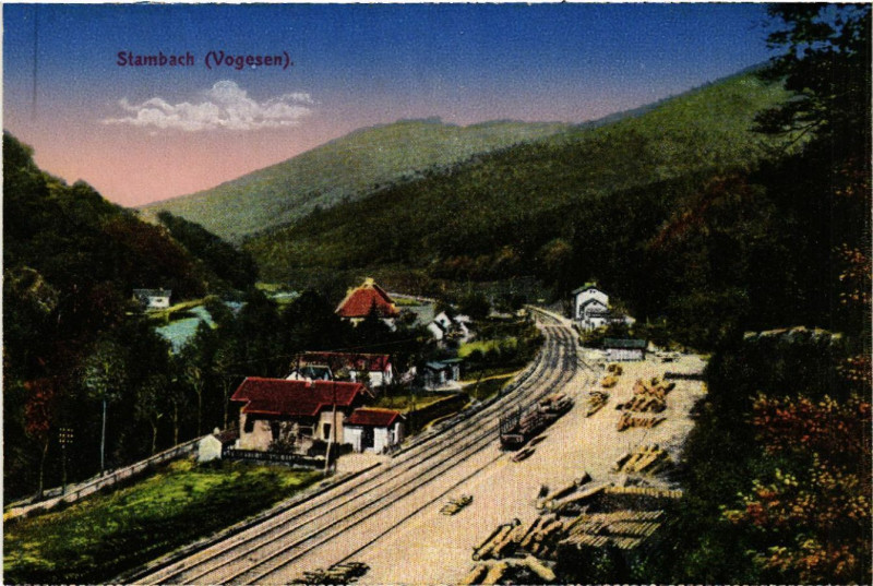Carte postale ancienne Stambach - Panorama - Vogesen
