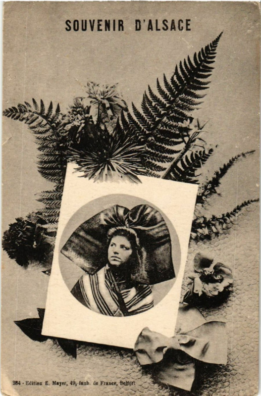 Carte postale ancienne Souvenir d'Alsace - Folklore - Type