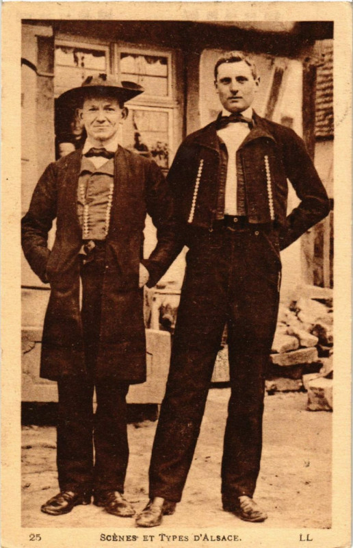 Carte postale ancienne Scenes et Types d'Alsace - Folklore - Types