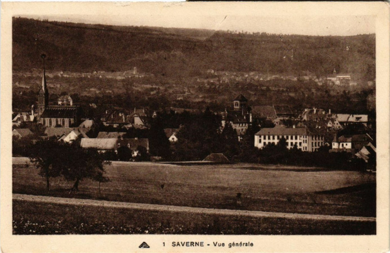 Carte postale ancienne Saverne - Vue générale à Saverne