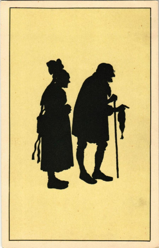 Carte postale ancienne Paul Konewka - Elsasser Bauersleute - Folklore - Types