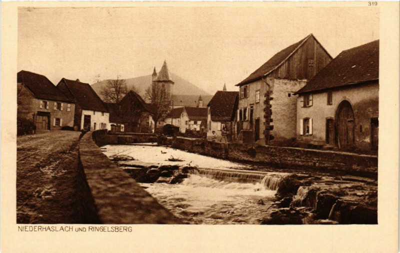 Carte postale ancienne Niederhaslach und Ringelsberg - Scene à Niederhaslach