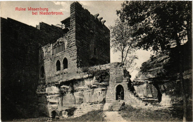 Carte postale ancienne Niederbronn-les-Bains - Ruine Wasenburg b. Niederbronn à Niederbronn-les-Bains