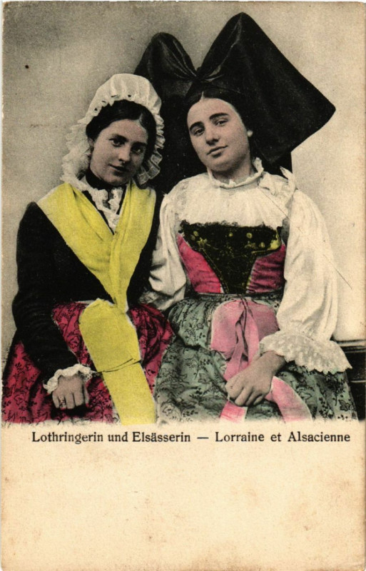 Carte postale ancienne Lorraine et Alsacienne - Lothringerin und Elsasserin - Folklore
