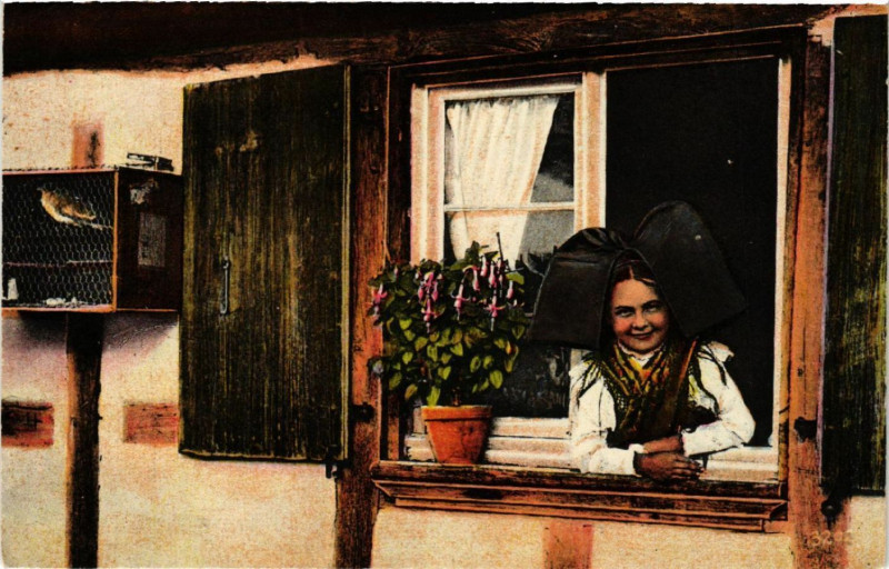 Carte postale ancienne Elsassisches Bauernmadchen - Folklore - Type