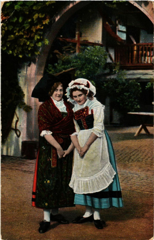 Carte postale ancienne Elsasserin und Lothringerin - Alsacienne et Lorraine - Folklore