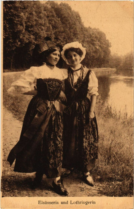 Carte postale ancienne Elsasserin u. Lothringerin - Types - Folklore