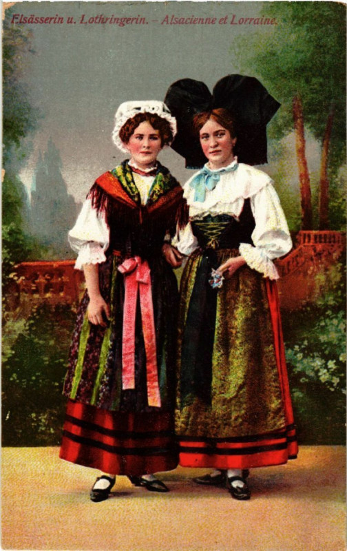 Carte postale ancienne Elsasserin u. Lothringerin - Alsacienne et Lorraine - Folklore