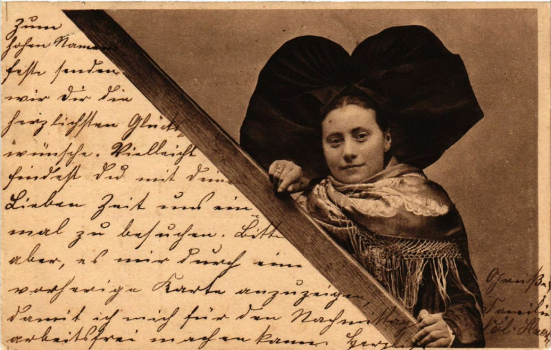 Carte postale ancienne Elsasserin - Folklore - Type