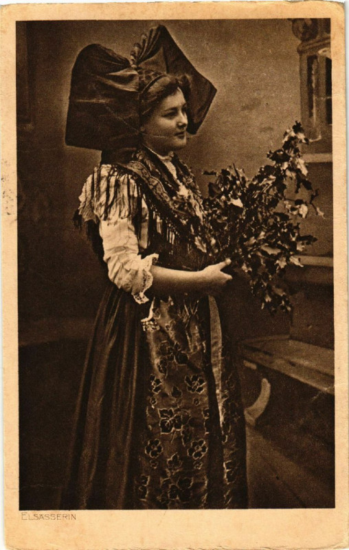 Carte postale ancienne Elsasserin - Alsacienne - Folklore - Type