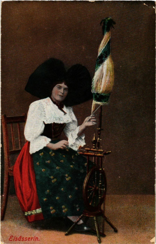 Carte postale ancienne Elsasserin - Alsacienne - Folklore - Type