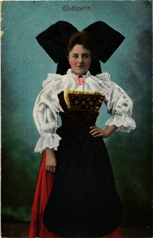 Carte postale ancienne Elsasserin - Alsacienne - Folklore - Type
