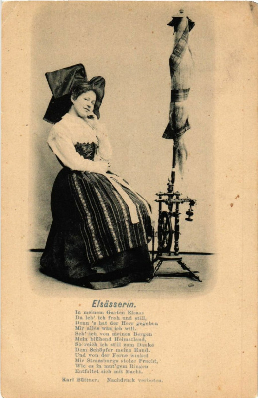 Carte postale ancienne Elsasserin - Alsacienne - Folklore - Type