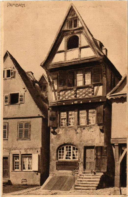 Carte postale ancienne Dambach - Maison - Scene à Dambach