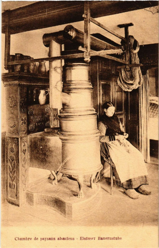 Carte postale ancienne Chamre de Paysans Alsacienes - Elsasser Bauernstube - Folklore