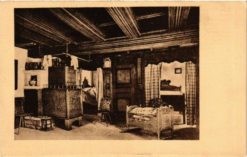 Carte postale ancienne Bauernstube aus dem Unter-Elsass