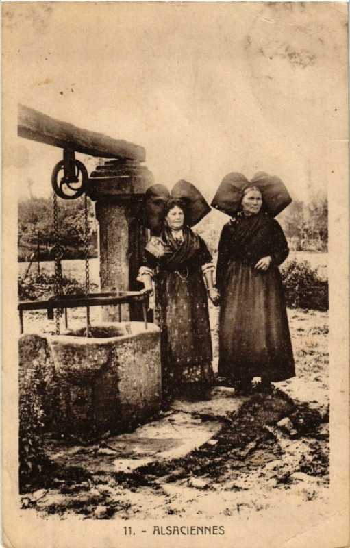 Carte postale ancienne Alsaciennes - Folklore - Types