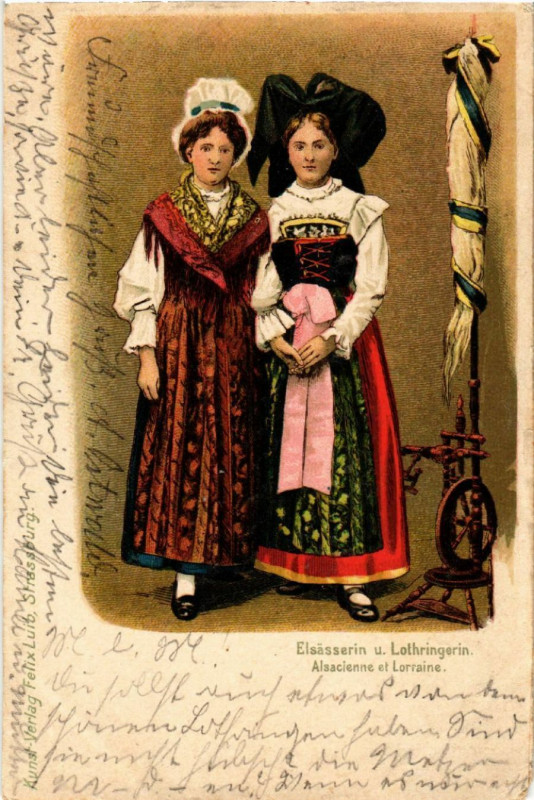 Carte postale ancienne Alsacienne et Lorraine - Elsasserin und Lothringerin - Folklore