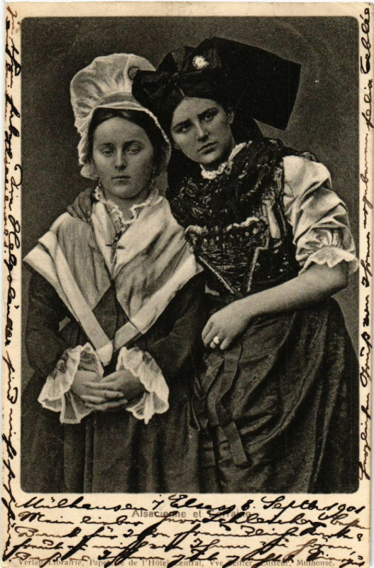 Carte postale ancienne Alsacienne et Lorraine - Elsasserin und Lothringerin - Folklore