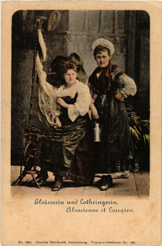 Carte postale ancienne Alsacienne et Lorraine - Elsasserin und Lothringerin - Folklore