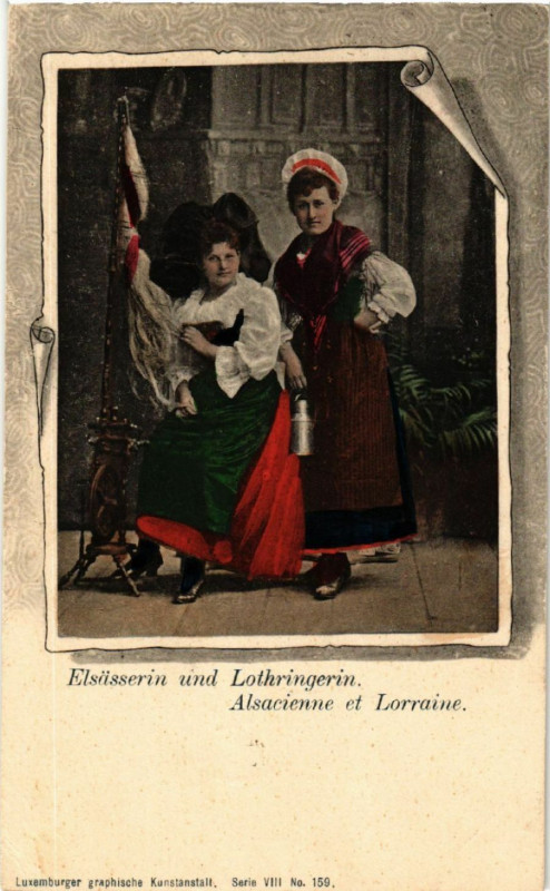 Carte postale ancienne Alsacienne et Lorraine - Elsasserin und Lothringerin - Folklore