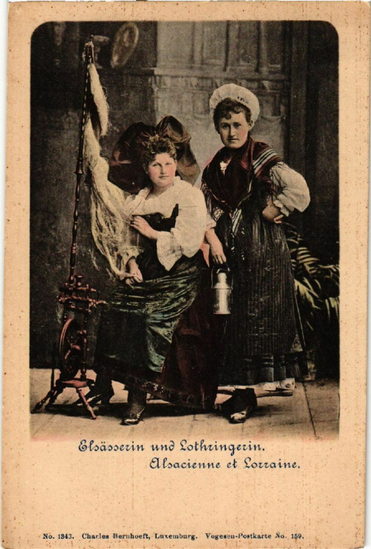 Carte postale ancienne Alsacienne et Lorraine - Elsasserin und Lothringerin - Folklore