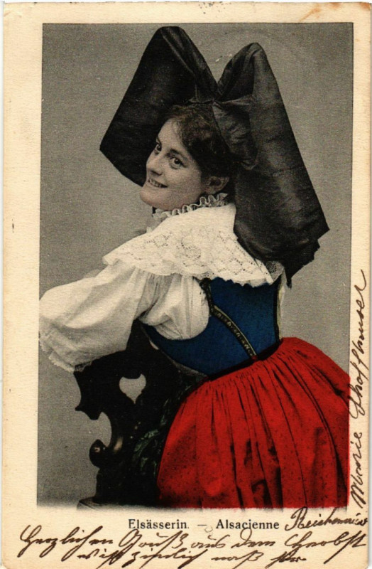 Carte postale ancienne Alsacienne - Elsasserin - Folklore - Type