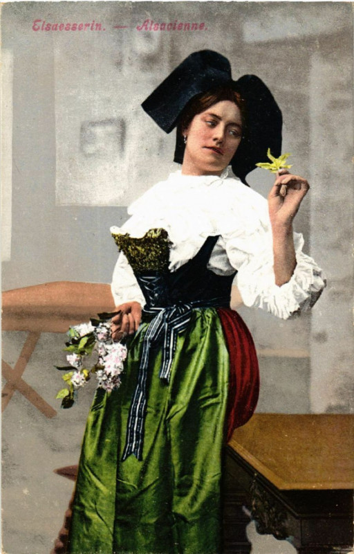 Carte postale ancienne Alsacienne - Elsasserin - Folklore - Type