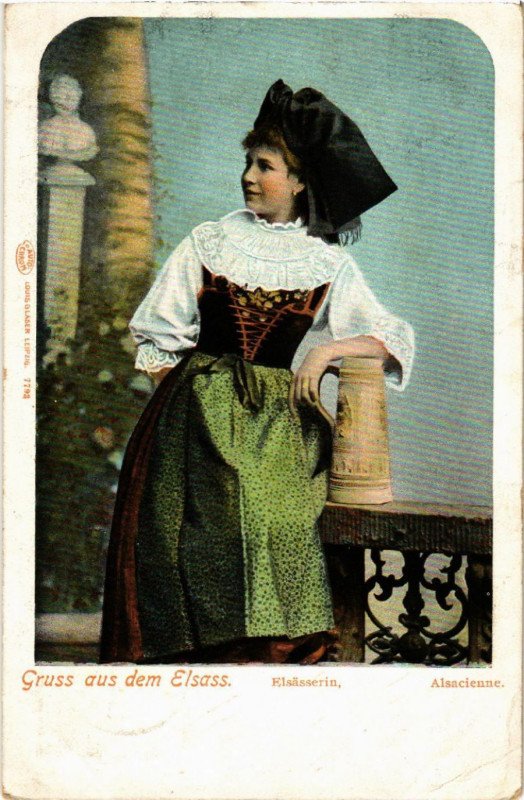 Carte postale ancienne Alsacienne - Elsasserin - Folklore - Type