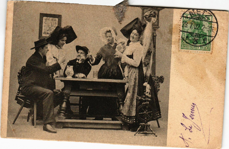 Carte postale ancienne Alsace - Elsass - Types - Folklore