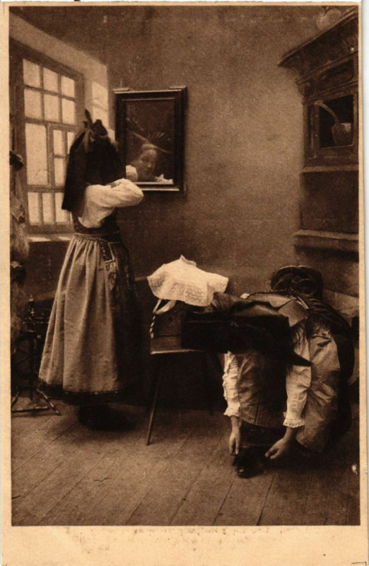 Carte postale ancienne Alsace - Elsass - Folklore - Types
