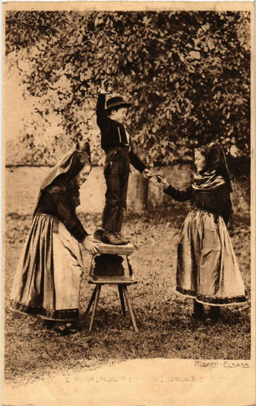 Carte postale ancienne Alsace - Elsass - Folklore - Types