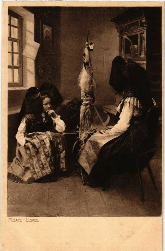 Carte postale ancienne Alsace - Elsass - Folklore - Types