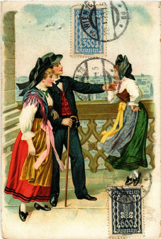Carte postale ancienne Alsace - Elsass - Folklore - Types
