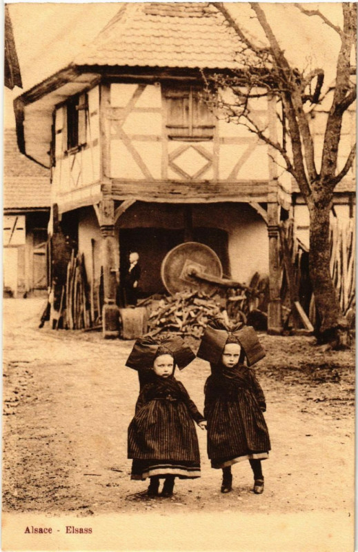 Carte postale ancienne Alsace - Elsass - Folklore - Types