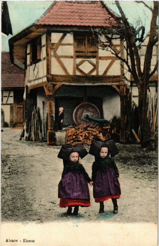 Carte postale ancienne Alsace - Elsass - Folklore - Types