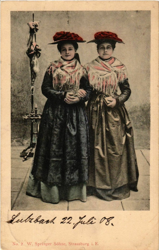 Carte postale ancienne Alsace - Elsass - Folklore - Types
