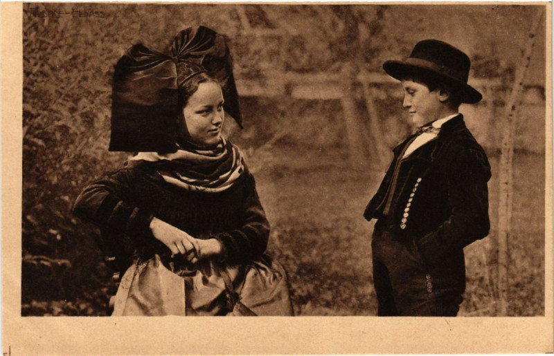 Carte postale ancienne Alsace - Elsass - Folklore - Types