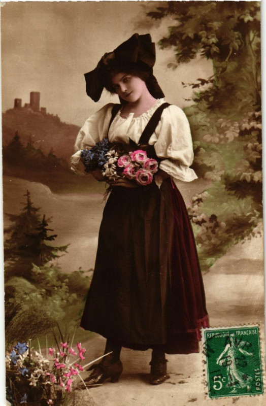 Carte postale ancienne Alsace - Elsass - Folklore - Type