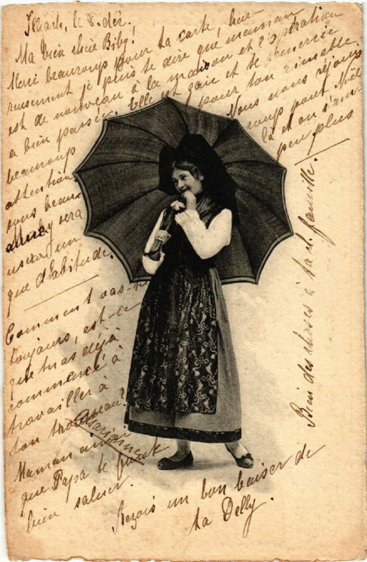Carte postale ancienne Alsace - Elsass - Folklore - Type