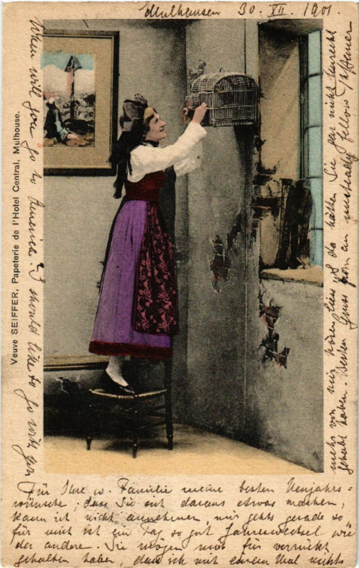 Carte postale ancienne Alsace - Elsass - Folklore - Type