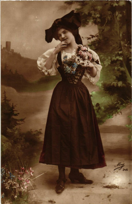 Carte postale ancienne Alsace - Elsass - Folklore - Type