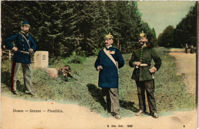 Carte postale ancienne Donon-Grenze-Frontiere
