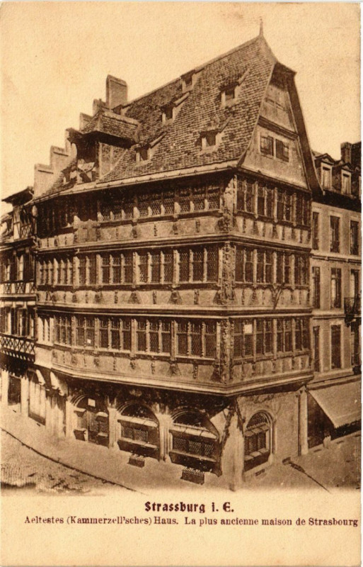 Carte postale ancienne Strassburg - Aeltestes Haus