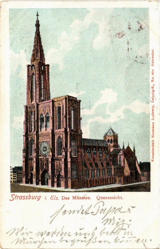 Carte postale ancienne Strassburg - Queransicht