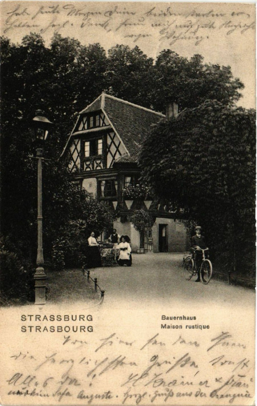 Carte postale ancienne Strassburg - Bauernahus